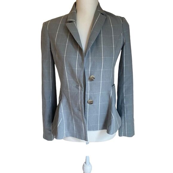 RACHEL ROY COLLECTION Windowpane Asymmetric Blazer Size 0 - Picture 5 of 8